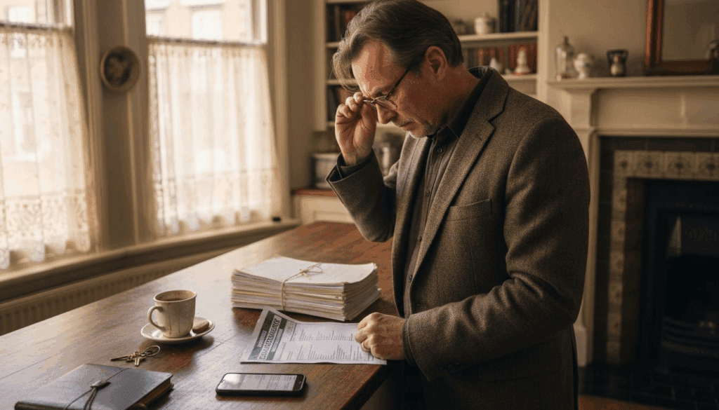 man with energy performance certificate